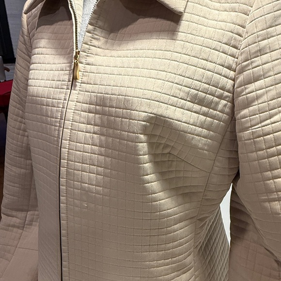 Vintage Casual Corner Beige Quilted Jacket Size 10 - Picture 4 of 5